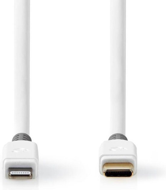Nedis Apple Lightning-kabel naar USB-C - 1.00m - wit