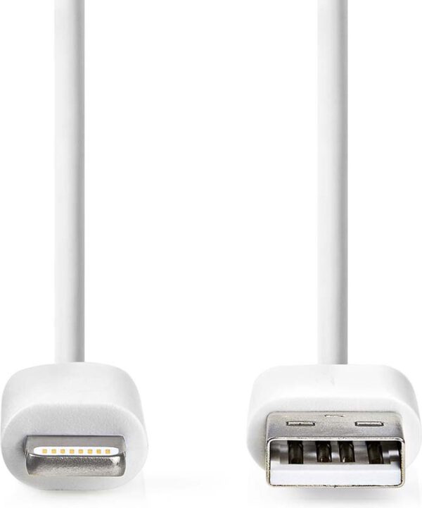 Nedis Apple Lightning-kabel naar USB-A - 1.00m - wit
