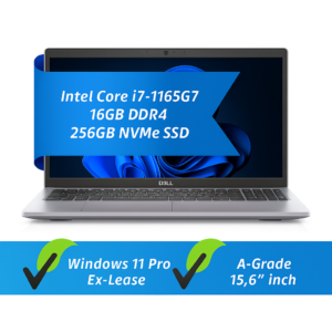 Dell Latitude 5520 - Intel core i7 - Intel Iris Xe Graphics - 15,6 inch - Windows 11 Pro