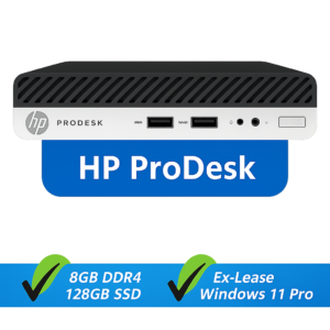 HP ProDesk 600 G5 Mini i3-9100T - 8GB DDR4 - 256GB SSD - Windows 11 Pro